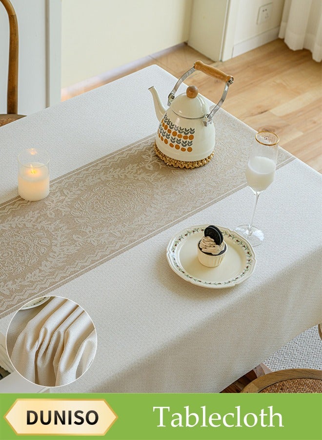 DUNISO مفرش طاولة مستطيل مقاوم للماء، مفرش طاولة قابل للتنفس، غطاء طاولة قهوة مضاد للغبار، مقاوم للحرارة ومتين، مناسب لطاولات الطعام، المكاتب، طاولات الزينة، العدادات، طاولات القهوة، 100 * 160 سم - Image 1