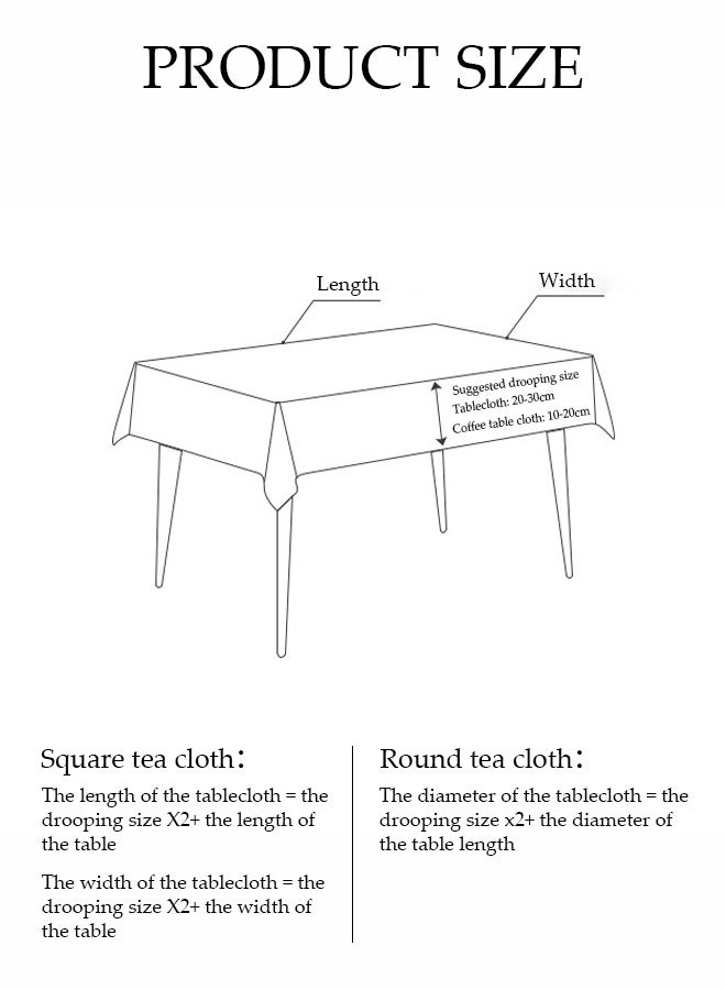 DUNISO مفرش طاولة مستطيل مقاوم للماء، مفرش طاولة قابل للتنفس، غطاء طاولة قهوة مضاد للغبار، مقاوم للحرارة ومتين، مناسب لطاولات الطعام، المكاتب، طاولات الزينة، العدادات، طاولات القهوة، 100 * 160 سم - Image 2