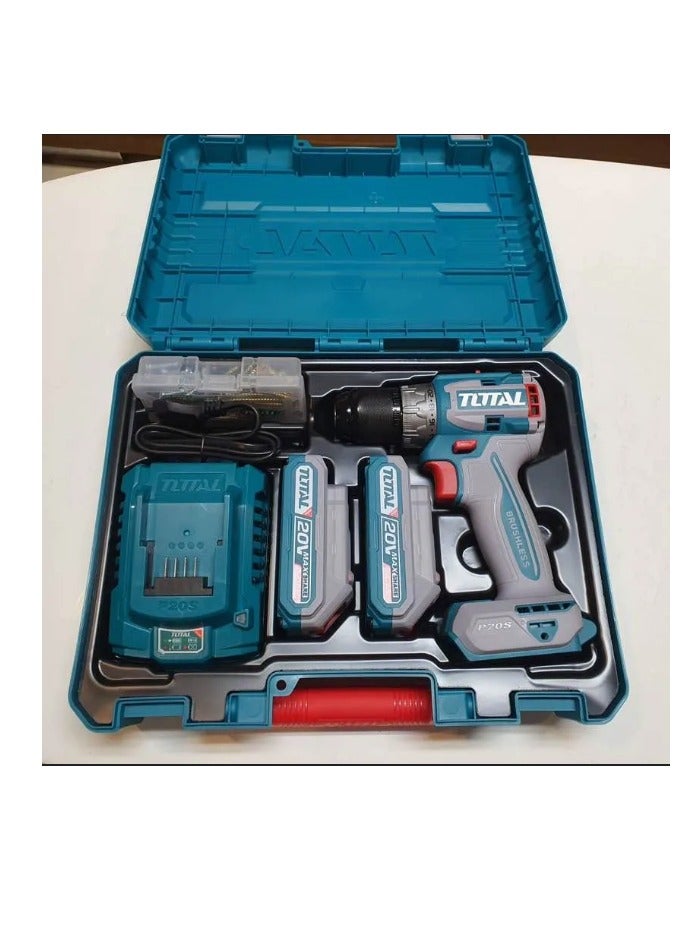 TOTAL Lithium-Ion compact brushless impact drill 20V / 2Ah / 60Nm BL Motor TIDLI20602 - Image 2