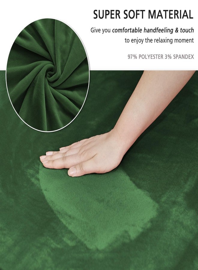 NICEEC Sofa Cover Super Soft 1-Piece Green Sofa Slipcover for Sofas Stretch Universal Spandex Couch Covers for Living Room Easy Fit Washable Furniture Sofa Protector with Skirt - Image 2