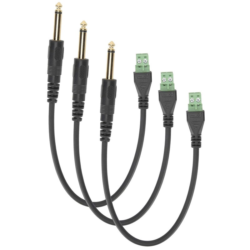 3 قطع من مقبس الهاتف الأحادي المطلي بالذهب مقاس 6.35 مم، كتلة كابل بدون لحام لمعدات المزج وKTV - Image 3