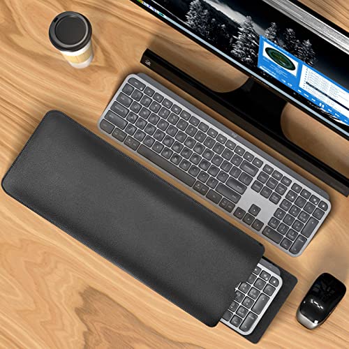 LEZE Protective Keyboard Case for Logitech MX Keys S & Logitech MX Keys & Logitech MX Mechanical Wireless Illuminated Keyboard, Logitech MX Keys S PU Leather Keyboard Sleeve Case, Black - Image 5
