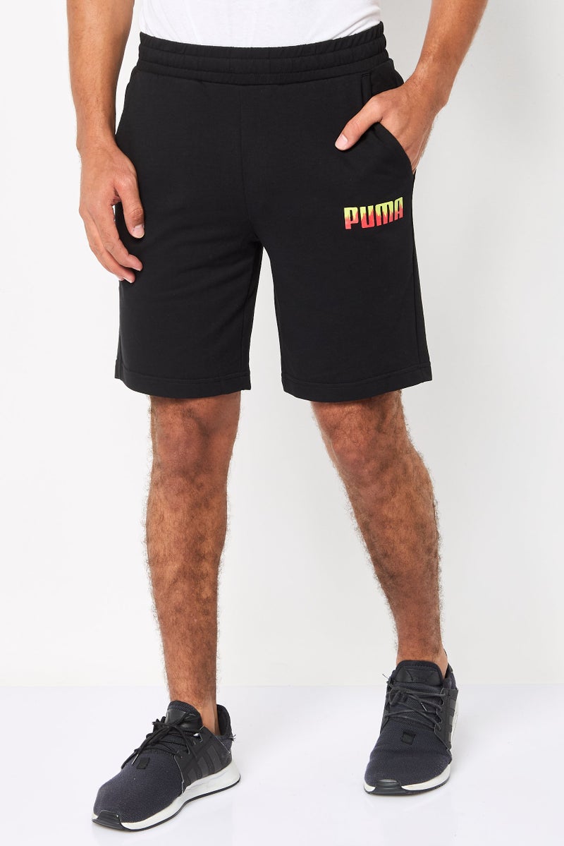 PUMA Men Sportswear Fit Drawstring Outdoor Shorts, Black - Image 1
