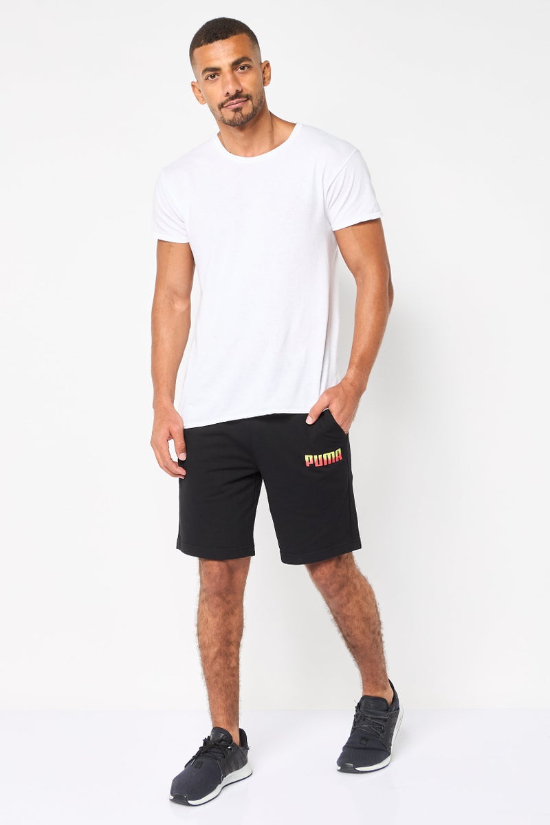 PUMA شورتات رياضية للرجال مع حبل سحب، خارجي، أسود - Image 2