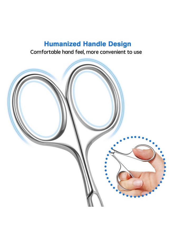 Velodios - Nose Hair Scissors Small Safety Facial Hair Scissors For Men And Women With Rounded Tip For Facial Eyebrow Mustache Beard Eyelashes Ear. Grooming Scissors For Women - Image 1