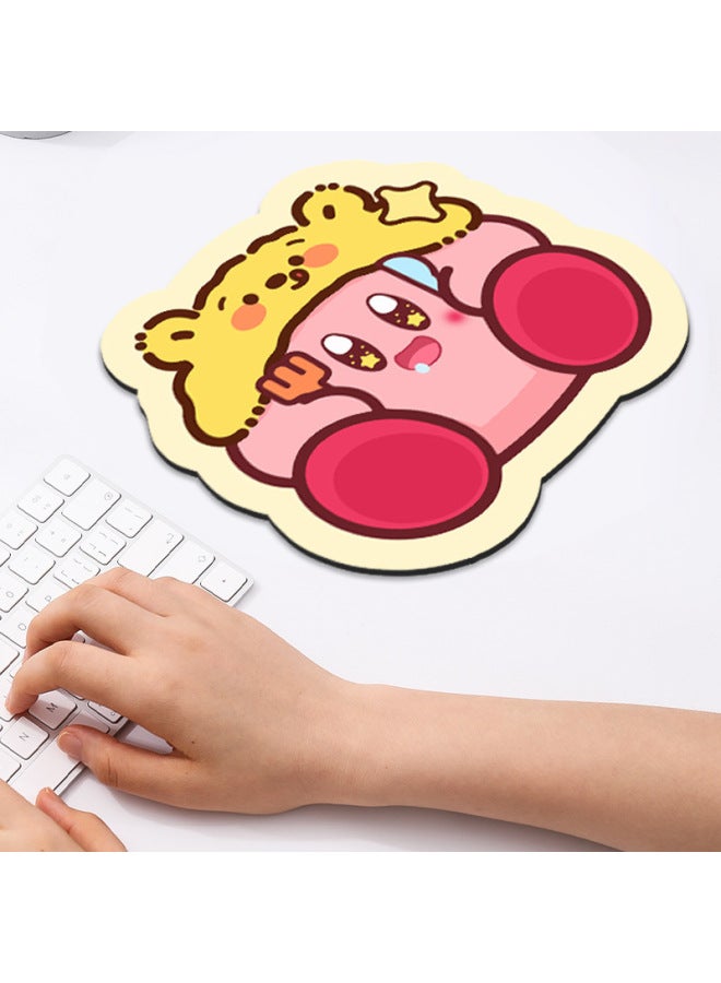 Cute Office Game Rubber Mat Special-shaped Table Mat Small Rubber Strawberry Bear Thickened Non-slip Cartoon Mouse Pad Customized-Color:Thickness 3mm-Pattern:Alien-Crayon Shin-Shin  - Image 3