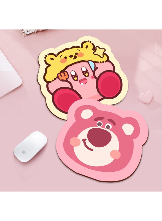 Cute Office Game Rubber Mat Special-shaped Table Mat Small Rubber Strawberry Bear Thickened Non-slip Cartoon Mouse Pad Customized-Color:Thickness 3mm-Pattern:Alien-Crayon Shin-Shin  - Image 4