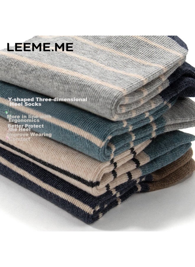 Leeme.me Li Mi Socks For Men, Spring And Summer Striped Short Socks, Breathable Men's Socks, Casual Boat Socks, 4 Colors, One Size Fits All - Image 3