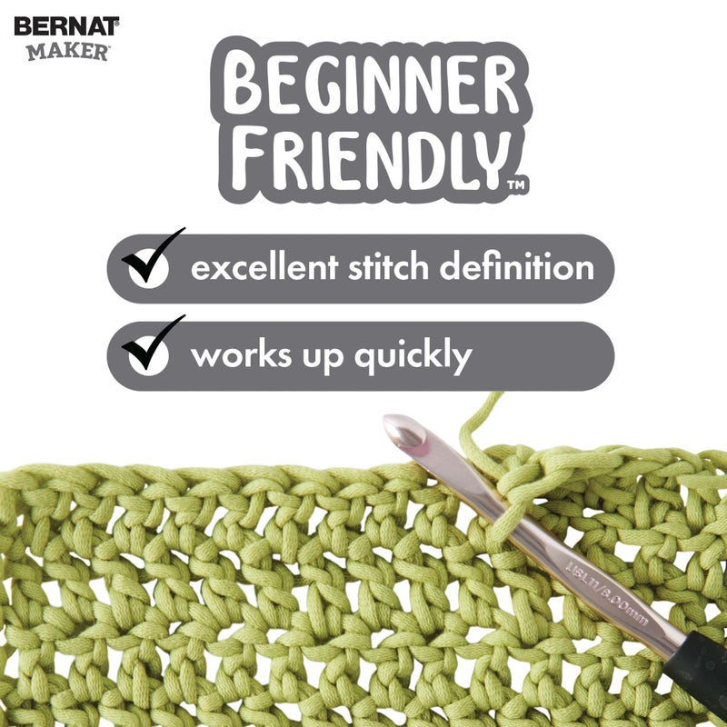Bernat Maker Lichen Yarn - 2 Pack of 250g/8.8oz - 72% Cotton 28% Nylon - #5 Bulky - 290m/317Yards - for Knitting, Crochet and Amigurumi - Image 2