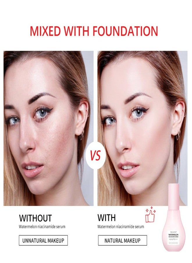 gcdat Watermelon Niacinamide Moisturize Serum, Highlighting Serum, Hydrating with Hyaluronic Acid, Glycerin and Vitamin E, Lightweight Facial Serum & Priming Liquid Highlighter - Image 4