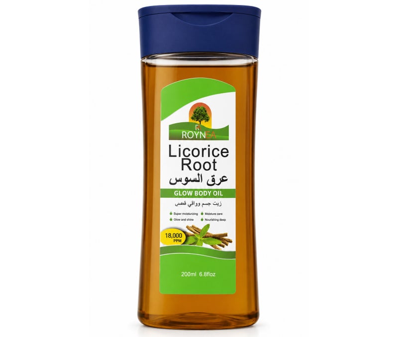 Licorice extract body oil provides deep hydration, leaving skin radiant and glowing. 200ml