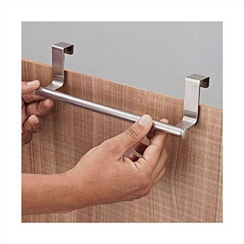RISSACHI Stainless Steel Towel Bar/Napkin Holder Cabinet Hanger Over Door Kitchen Hook Drawer Storage. (2-PCS) - Image 4