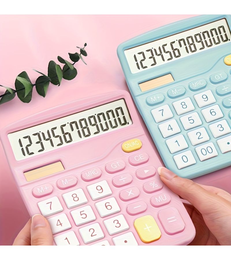 Large Print 12 Digit Fall Safe Calculator Sky Mist Blue For Exams Office Use Classroom Tests Financial Accounting Business Operations Ultra Thin Durable Essential For Students Teachers Professionals - Image 4