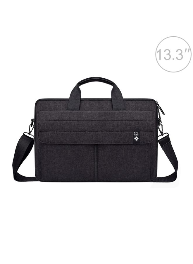ST08 Handheld Briefcase Carrying Storage Bag with Shoulder Strap for 13.3 inch Laptop(Black)