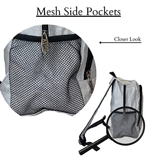 NGIL Canvas School Backpack (Glitter-Silver) - Image 5