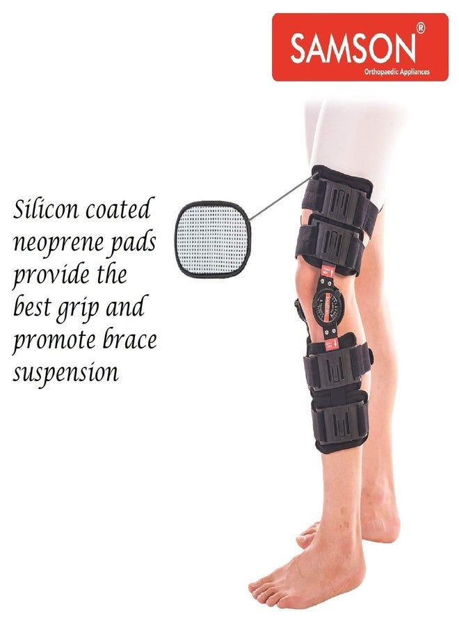 Samson Orthotics Samson Ajustable R.O.M. Knee Brace for Multiple Orthopedic Problems - Useful for Tendon/Ligament Injuries, ACL or PCL Injuries, Osteoarthrits of Knee, 18.00 Inches / 46 CM (Size : Universal) - Image 3
