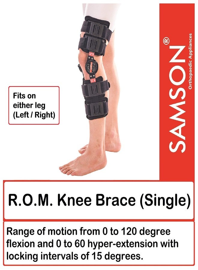 Samson Orthotics Samson Ajustable R.O.M. Knee Brace for Multiple Orthopedic Problems - Useful for Tendon/Ligament Injuries, ACL or PCL Injuries, Osteoarthrits of Knee, 18.00 Inches / 46 CM (Size : Universal) - Image 2