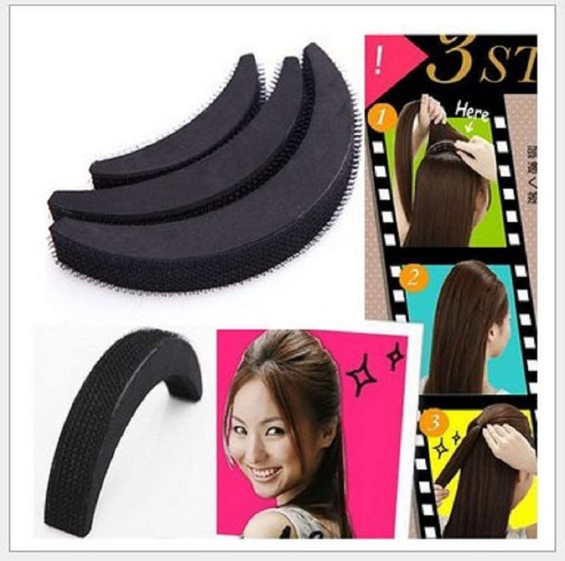 CHANDERKASH Pack Of 6 Pc Hair Accessories 1 Pc Donut Set Of 3Pc Bumpits and 2Pc Clips - Image 4