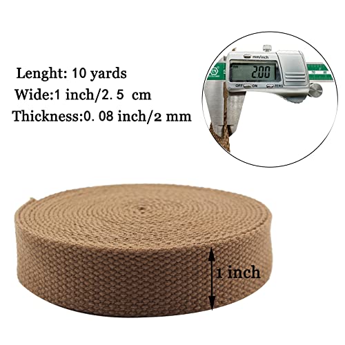 Dortrue Heavy Cotton Webbing 1 Inch Wide 10 Yard for Webbing Bag Handles, Bag Strap,Tote Bag Webbing，Cloth Belt,Making Outdoor Supplies - Image 2