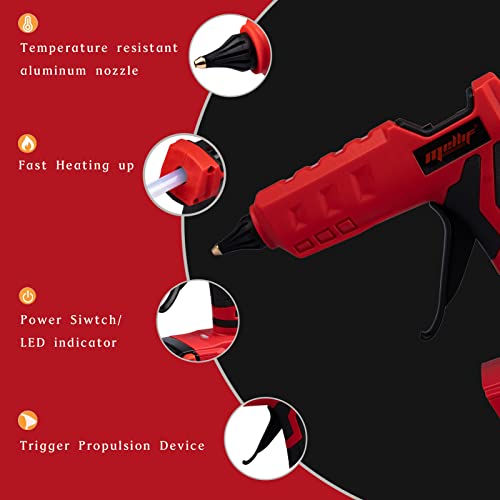 Mellif Cordless Hot Glue Gun Compatible with Milwaukee 18V Battery(Tool Only), Handheld Electric Power Glue Gun Full Size for Arts & Crafts & DIY with 20 0.43" Glue Sticks - Image 3