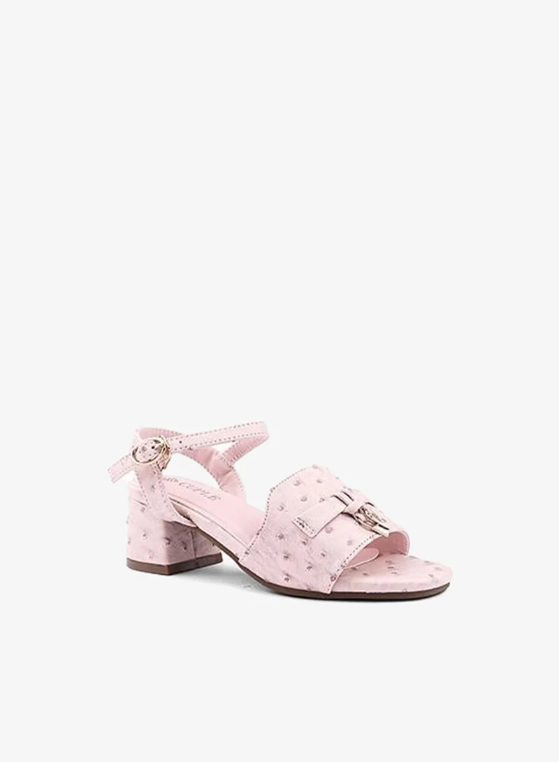 كابلي كعب عالي بكعب كتلة وحزام للكاحل للبنات