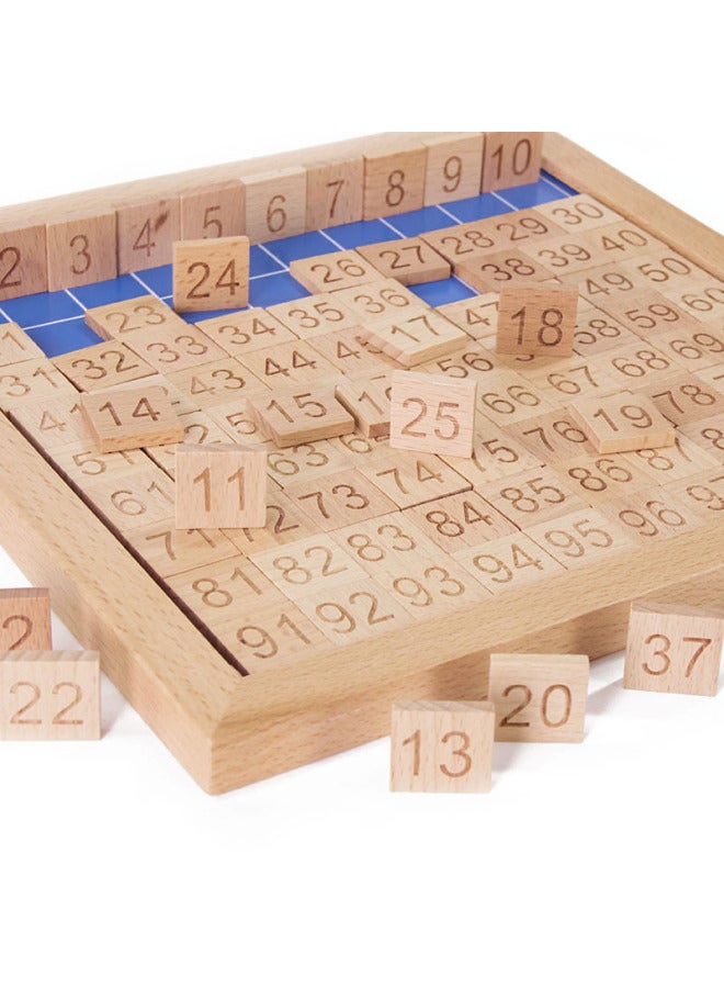Montessori Teaching Aids 1-100 Continuous Board Professional Children's Educational Toys Digital Learning Board Direct Supply-Color:1-100 Continuous Number Board Professional Edition  - Image 4
