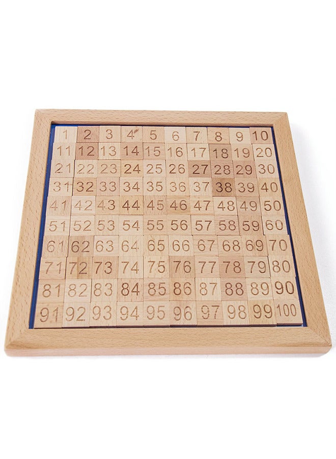 Montessori Teaching Aids 1-100 Continuous Board Professional Children's Educational Toys Digital Learning Board Direct Supply-Color:1-100 Continuous Number Board Professional Edition  - Image 2