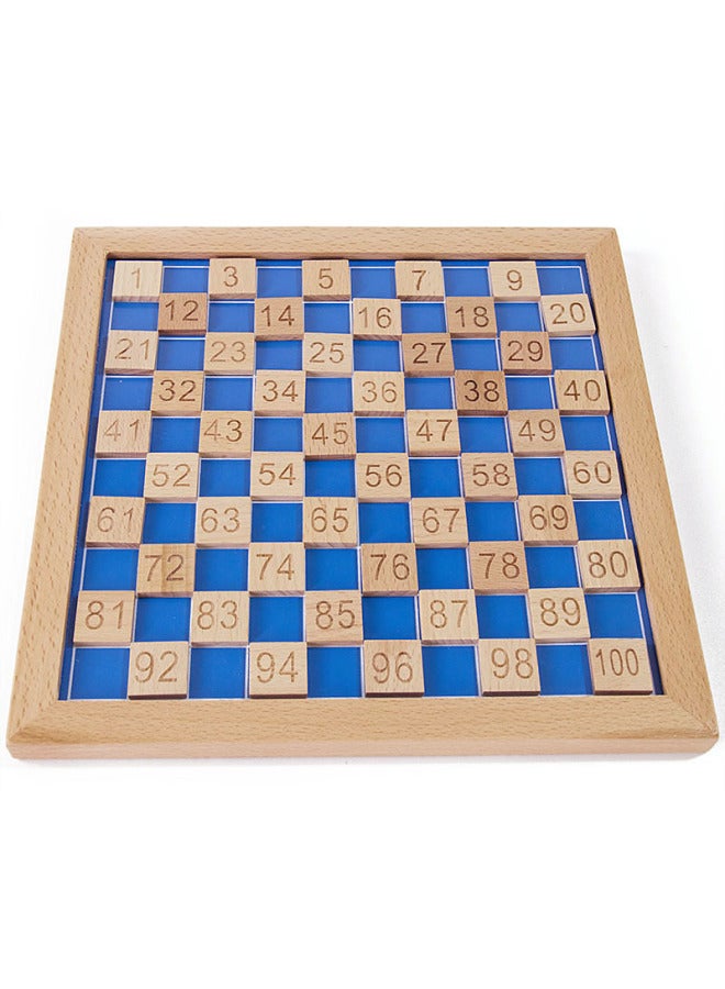 Montessori Teaching Aids 1-100 Continuous Board Professional Children's Educational Toys Digital Learning Board Direct Supply-Color:1-100 Continuous Number Board Professional Edition  - Image 3