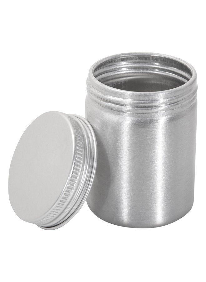 AL SANIDI Aluminum spice box Tea coffee and sugar storage for trips Silver capacity 150 ml - Image 4