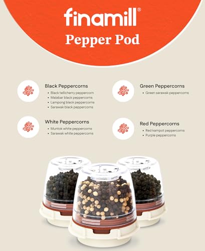 FinaMill Interchangeable Spice Pod - FinaPod Peppercorn Tuned for Peppercorns - Grinds All Types of Peppercorns from Coarse to Fine - 1 Pod - Image 4