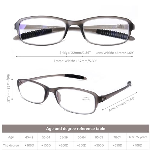 DOOViC 4 Pack Blue Light Blocking Reading Glasses for Men Women TR90 Sturdy Ultra Lightweight Readers 1.50 Strength - Image 5
