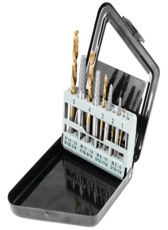 Performance Tool W8697 10-Piece Spiral Flute Screw Extractor Set