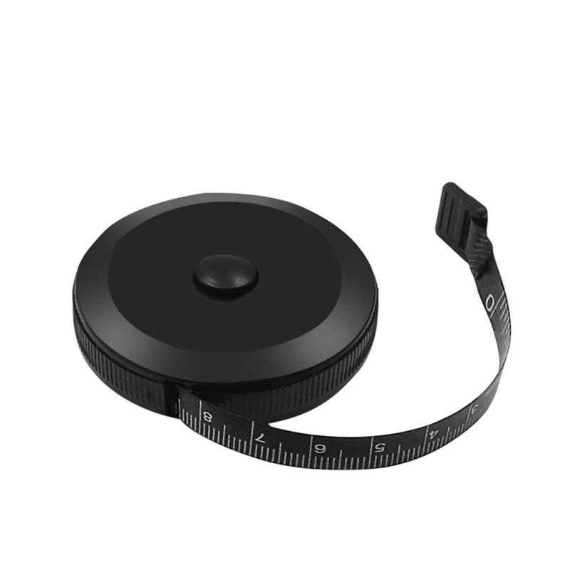 Black Double Sided Tape Measure 60 Inch 1 5m Automatic Telescopic Tool - Image 2