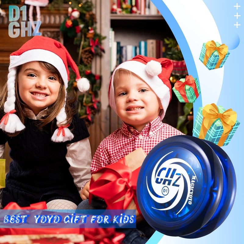 Zikra D1 GHZ Looping Yoyo Responsive Yoyo Ball for kids, Beginner Yoyo, Easy to Play and Practise Basic Looping Tricks, with 6 Yoyo Strings, Yo-Yo Glove, Yo Yo Bag (D1 - Blue) - Image 4