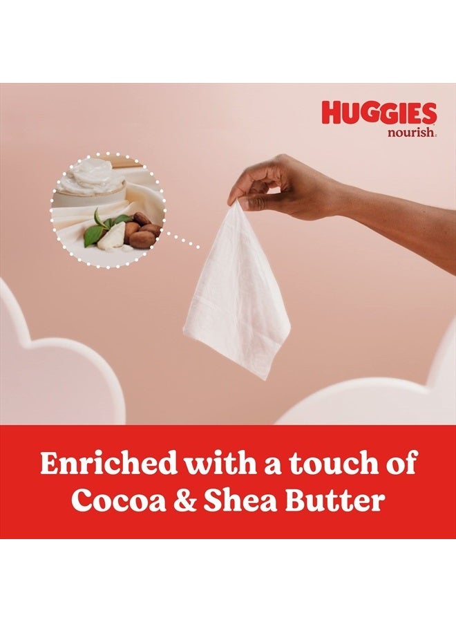 HUGGIES Huggies Nourish Scented Baby Wipes, 10 Push Button Packs (560 Wipes Total) - Image 3