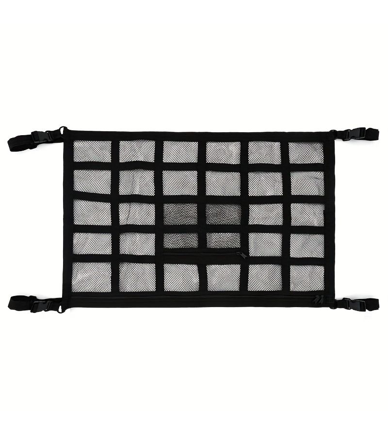 Black 30 Grid Double Layer Car Roof Storage Mesh - Image 1