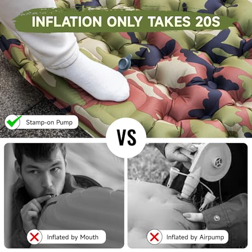 HiiPeak Sleeping Pad for Camping- Ultralight Inflatable Sleeping Mat with Built-in Foot Pump & Pillow, Upgraded Compact Camping Air Mattress for Tent, Backpacking, Hiking - Image 5