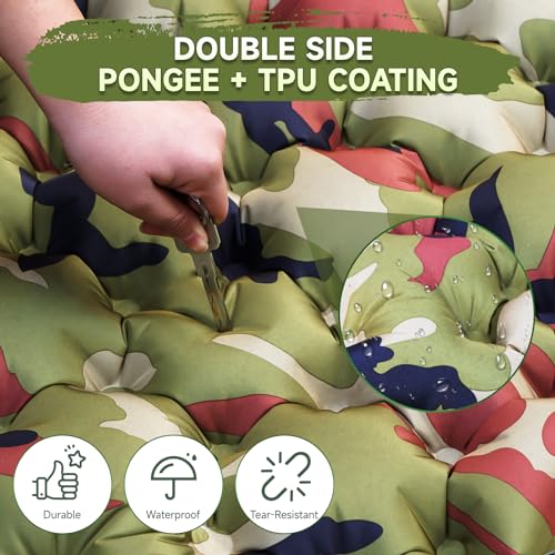 HiiPeak Sleeping Pad for Camping- Ultralight Inflatable Sleeping Mat with Built-in Foot Pump & Pillow, Upgraded Compact Camping Air Mattress for Tent, Backpacking, Hiking - Image 2