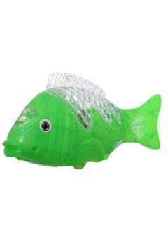 A toy in the shape of a fish with a wheel