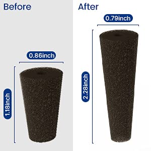 iDOO Growth Sponges 60 Pcs, Replacement Hydroponics Sponges Compatible with AeroGarden LYKO and All Indoor Hydroponics Growing System Indoor Garden (Except ID-IG201) Hydroponics Supplies - Image 5