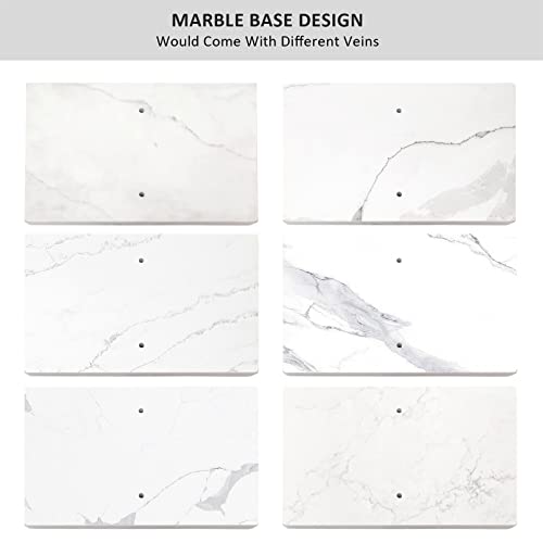 EADOT 40 Inch Standing Towel Rack Double-T Shape Tall Bath Towel Sheet Holder with Marble Design Base for Bathroom Floor Next to Tub or Shower 2 Tier Towel Holder Stand Stainless Steel Brushed Nickel - Image 5
