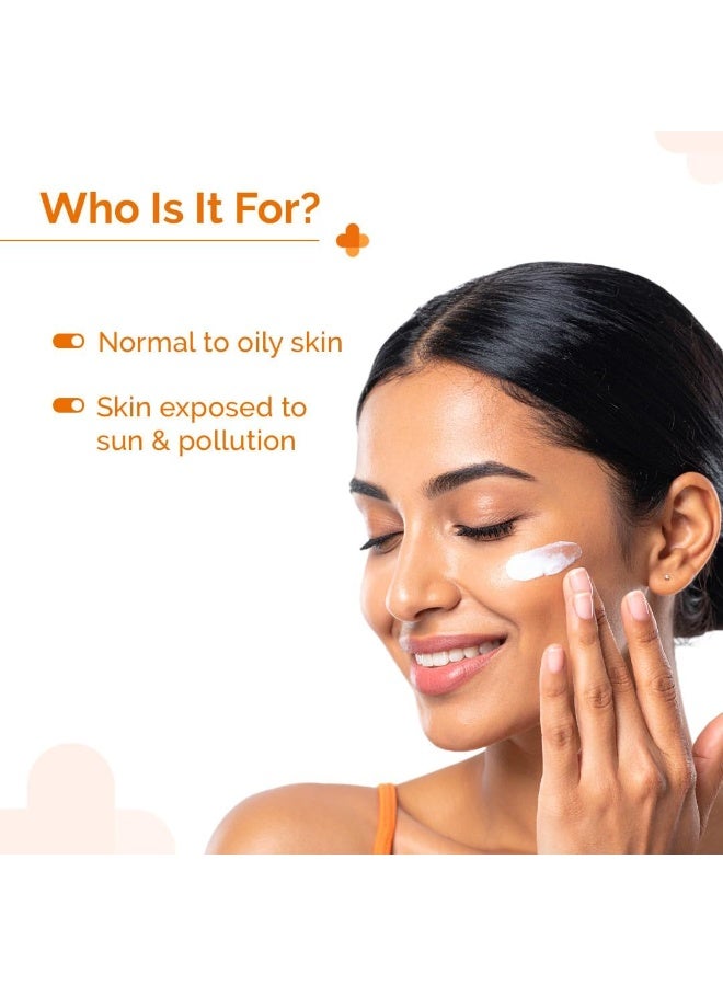 THE derma Co مرطب حمض الساليسيليك 1% 50 جرام و جل مائي واقي من الشمس 1% حمض الهيالورونيك SPF 50 80 جرام للبشرة الدهنية والمعرضة لحب الشباب | خفيف الوزن، مرطب، يتحكم في الزيوت وحماية من الشمس، مجموعة (طقم من 2) - Image 5