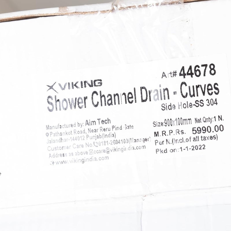 VIKING 44678 Shower Channel Water Drain Rectangular Shape 900mm 36 Long Side Holes SS 304 Brushed Finish Floor DrainerJali for Bathroom Kitchen Balcony Grating RustFree - Image 4