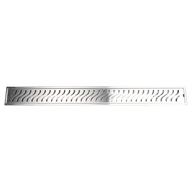 VIKING 44678 Shower Channel Water Drain Rectangular Shape 900mm 36 Long Side Holes SS 304 Brushed Finish Floor DrainerJali for Bathroom Kitchen Balcony Grating RustFree - Image 1