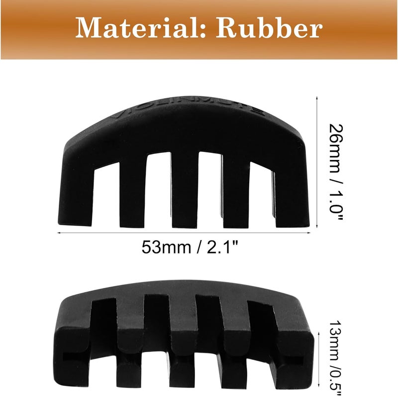 uxcell sourcing map Heavy Acoustic Rubber Violin Violin Practice 1/2 3/4 4/4 Muffler Black - Image 2