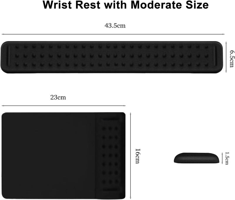 X spring Wrist Rest Pad Set, Ergonomic Mouse Pad With Wrist Rest, Mouse Pad And Keyboard Wrist Rest With Non-Slip Pu Base, Memory Foam Wrist Rest Provides For Comfortable Typing And Wrist Pain Relief - Image 4