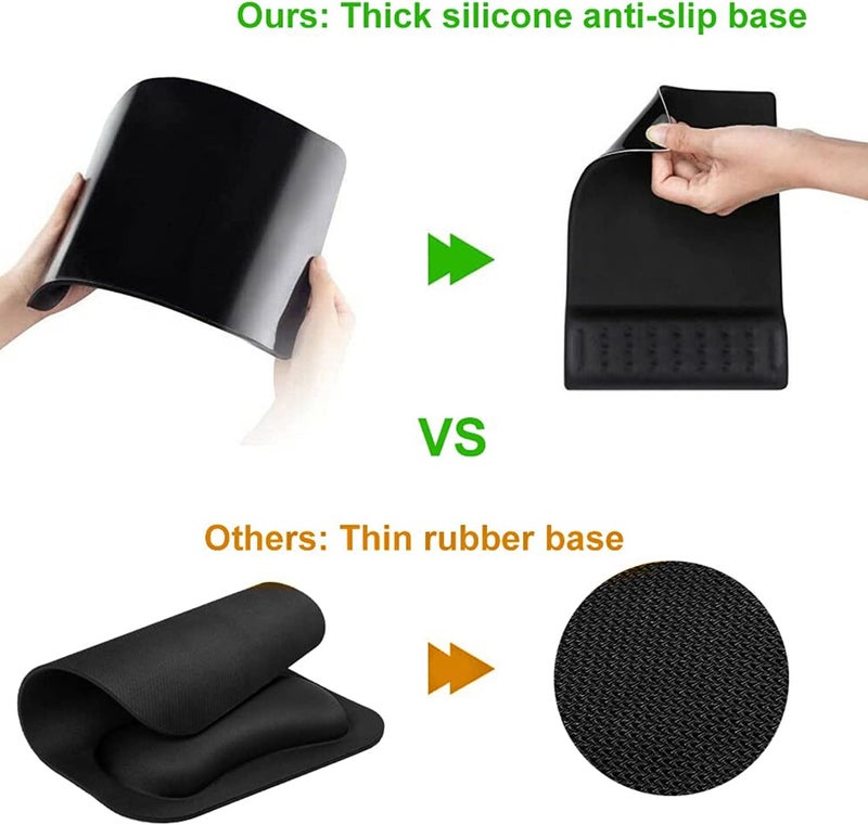 X spring Wrist Rest Pad Set, Ergonomic Mouse Pad With Wrist Rest, Mouse Pad And Keyboard Wrist Rest With Non-Slip Pu Base, Memory Foam Wrist Rest Provides For Comfortable Typing And Wrist Pain Relief - Image 5