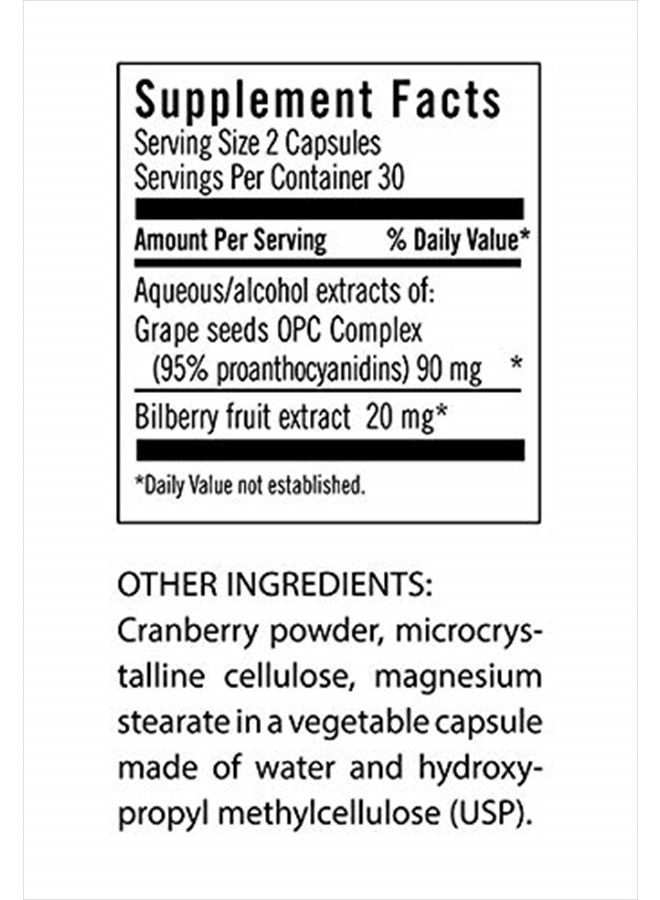 Flora مستخلص بذور العنب بلس مع مستخلص بذور العنب ماسكويلر، التوت البري والتوت الأزرق، دعم القلب، حماية من الجذور الحرة لحماية الخلايا والأنسجة، تقوية الكولاجين، 60 كبسولة نباتية - Image 2