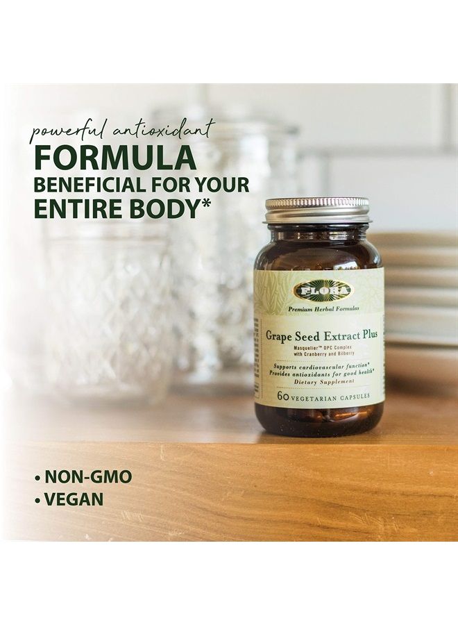 Flora مستخلص بذور العنب بلس مع مستخلص بذور العنب ماسكويلر، التوت البري والتوت الأزرق، دعم القلب، حماية من الجذور الحرة لحماية الخلايا والأنسجة، تقوية الكولاجين، 60 كبسولة نباتية - Image 4