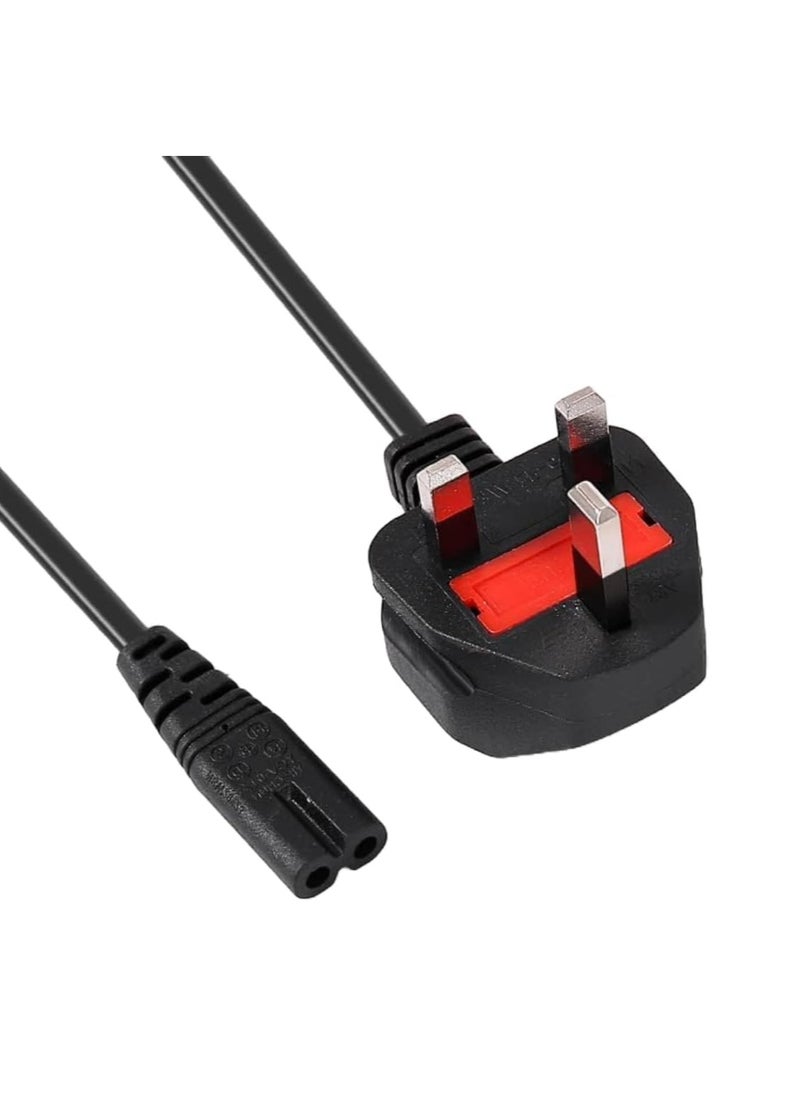 ECVV - ECVV [1.2-Meter/ 4-Feet] UK Power Cord, Power Cord Cable 2 Pin with Fuse | 1.2 Meters - Image 1